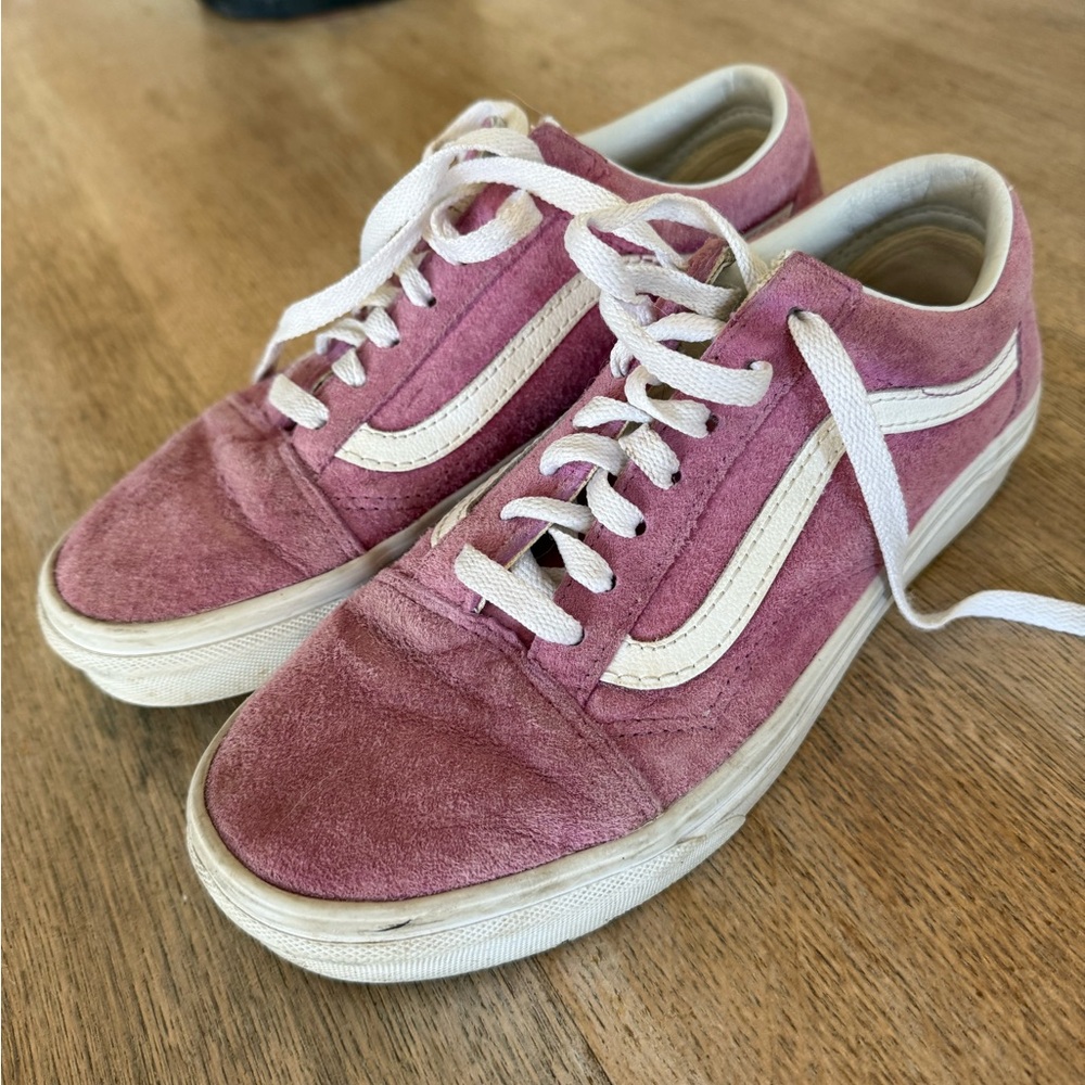 Vans Pink and White Women's Sneakers